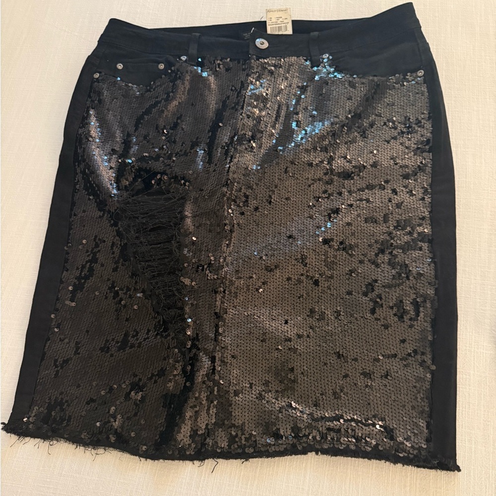 Black Sequin Skirt